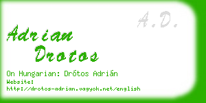 adrian drotos business card